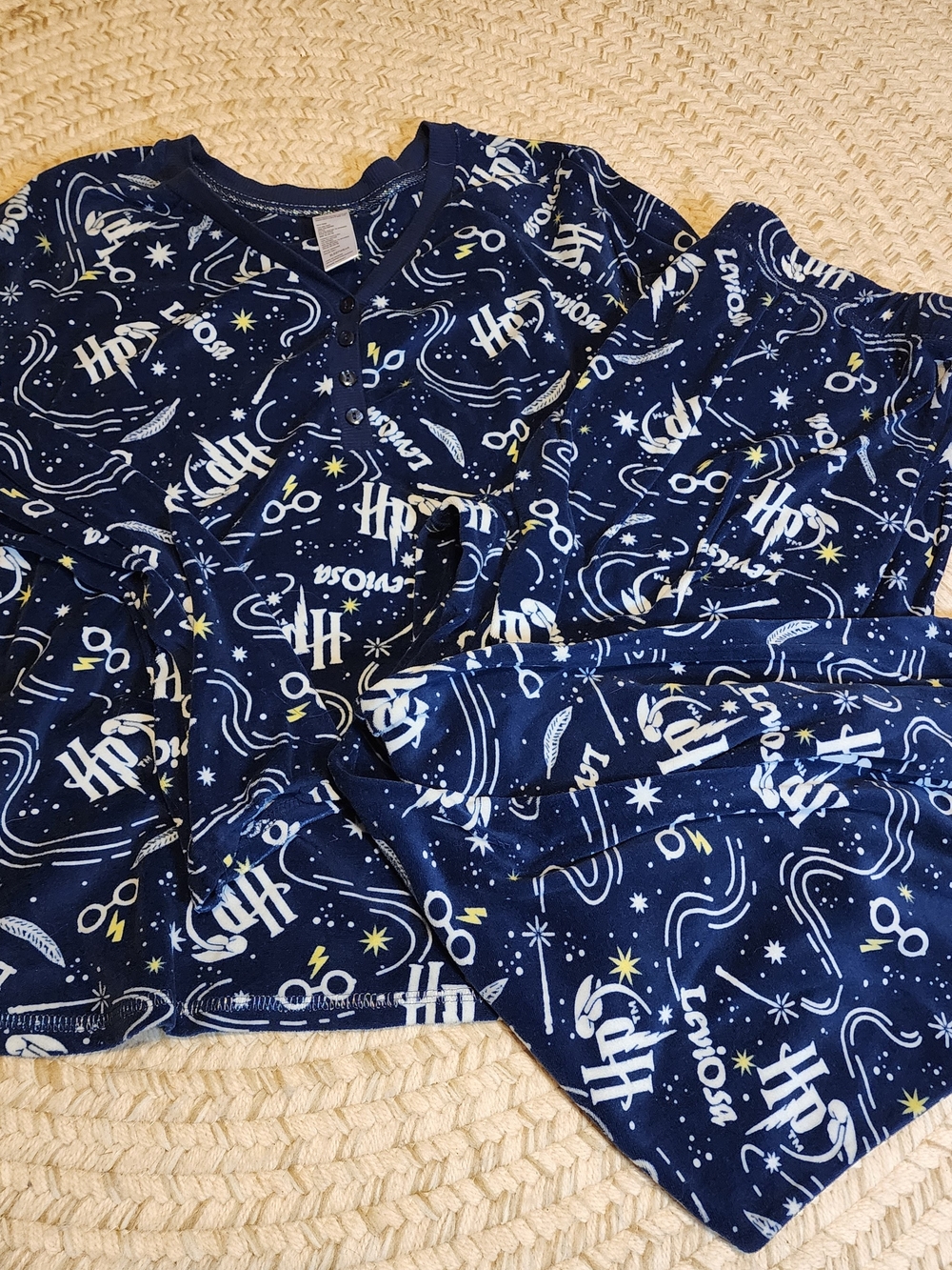 Harry Potter Pajama Set - Magical Nightwear XL 16-18 Fleece